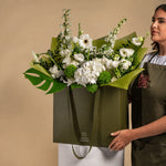 Load image into Gallery viewer, Ivory Grand Flower Bag