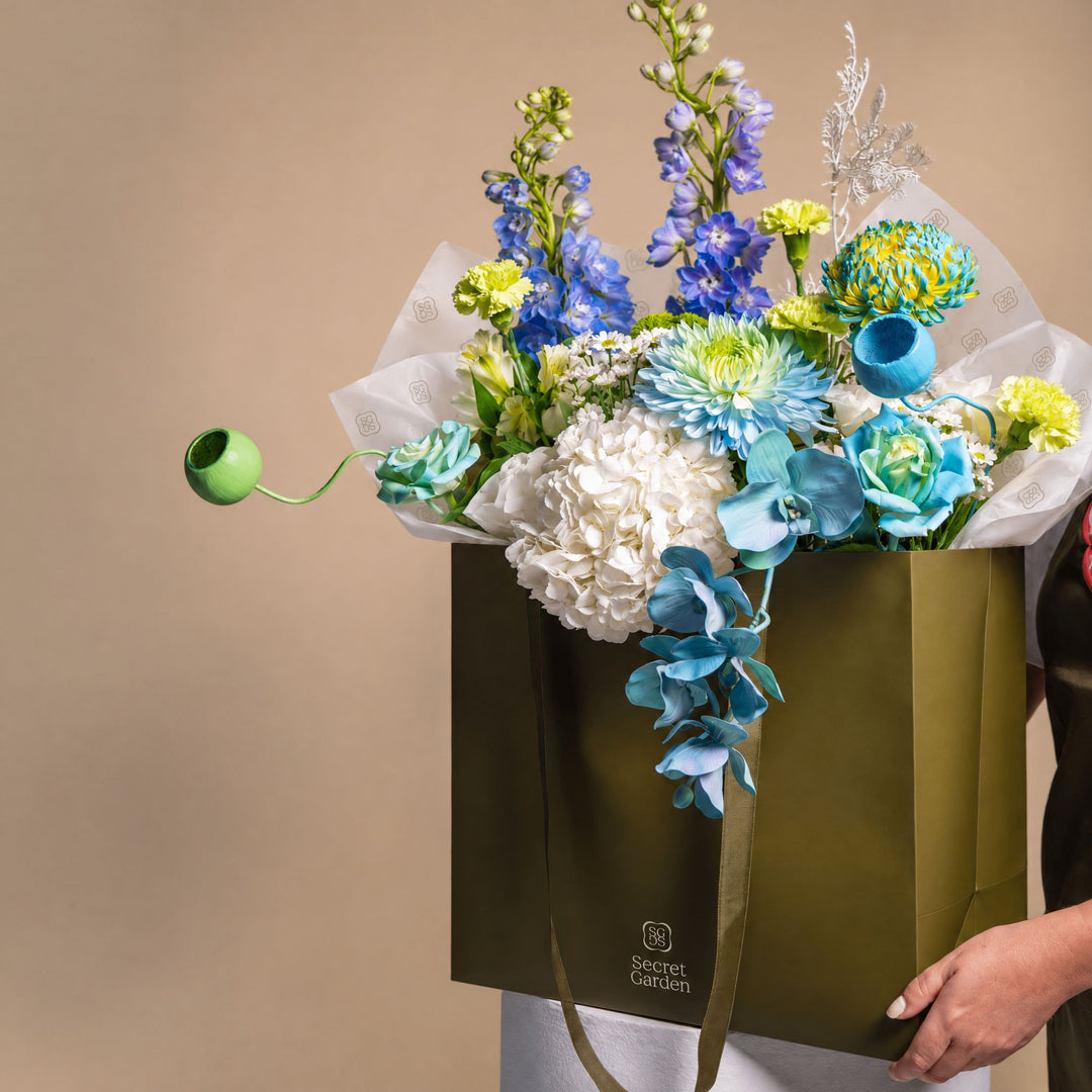 Baby Blue Grand Flower Bag