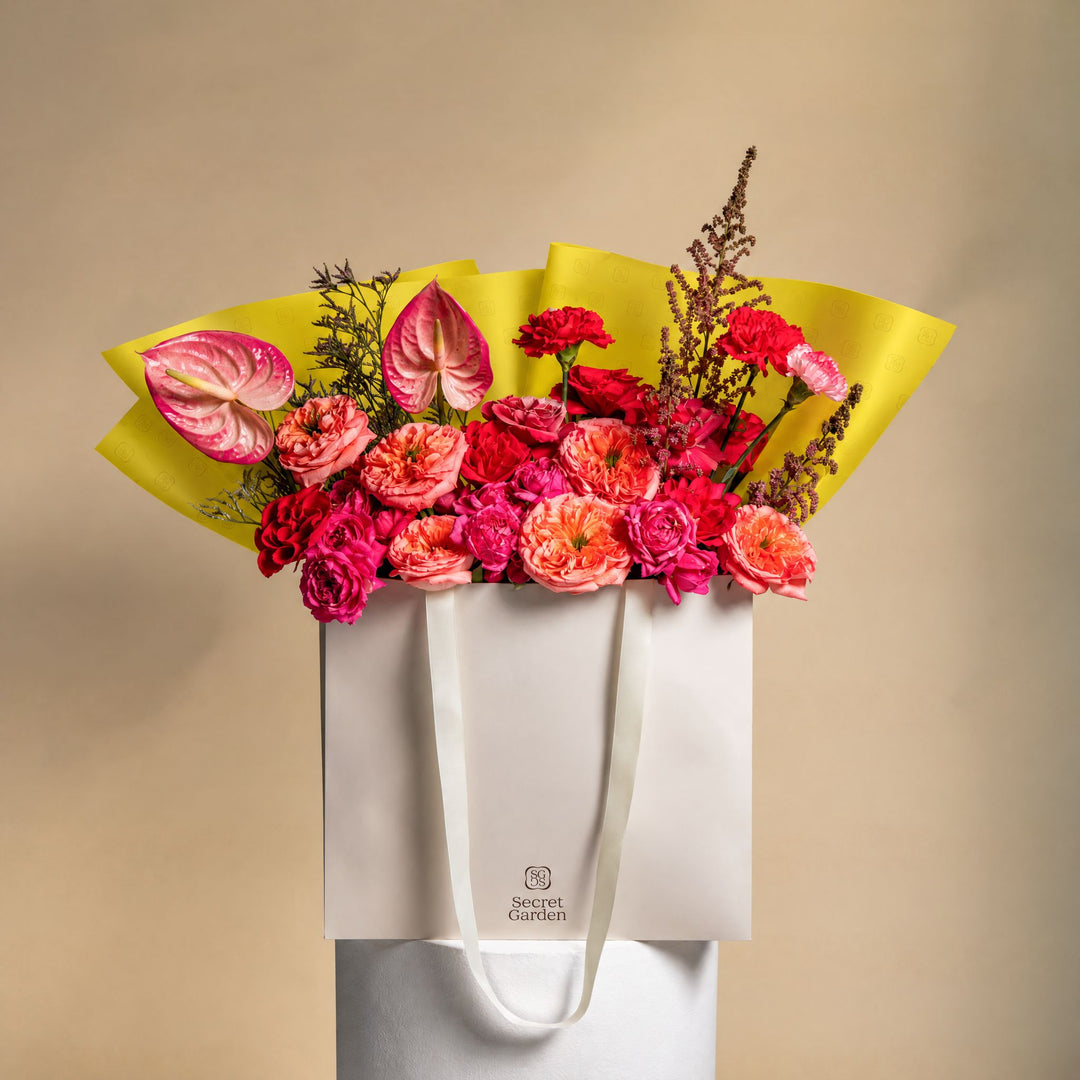 Magenta Grand Flower Bag