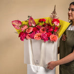 Load image into Gallery viewer, Magenta Grand Flower Bag
